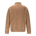 thumbnail image 5 of GuangCheng Mens Fleece Plush Jackets,Full Zip,Warm,Sherpa Lined Outerwear,Casual Coat with Pockets,Coffee,S, 5 of 7