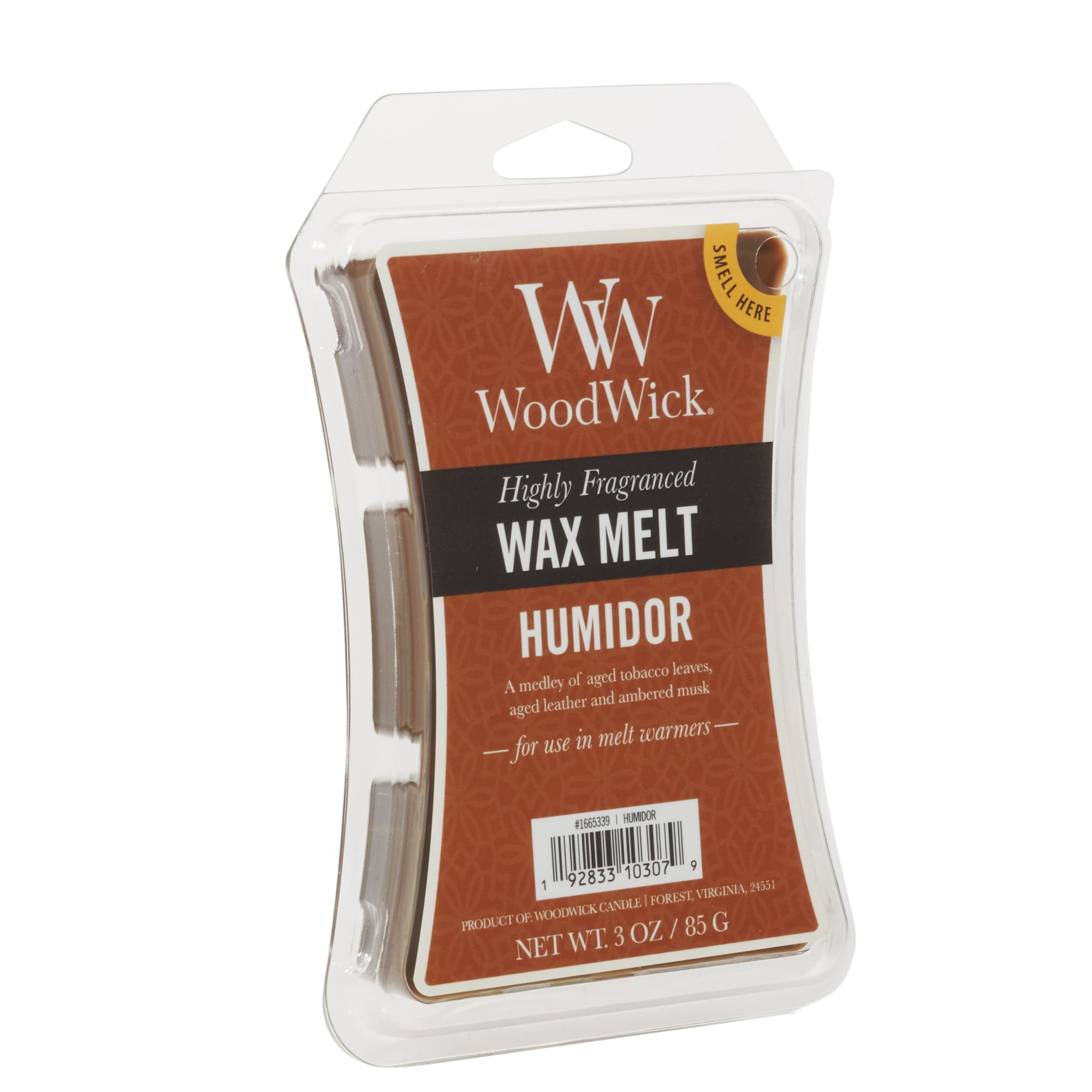 (2 pack) Woodwick Wax Melts, Humidor, 1 Pack of 6, 3 oz