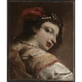 thumbnail image 3 of Giovanni Antonio Guardi 12x14 Black Modern Framed Museum Art Print Titled - Head of a Woman (C. 1739), 3 of 5