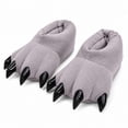 thumbnail image 2 of Unisex Soft Monster Claw Slippers Fun Dino Slippers Animal Paw Shoes For Men Women Boy Girl With Home Halloween Party Footwear Gray 30, 2 of 9