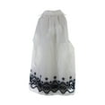 thumbnail image 2 of Studio M  White Shawl-Collar Lace-Trim Halter Top M, 2 of 3
