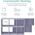 thumbnail image 3 of Bookcase 6-Cube Storage Organizer, 13.5in Shelf Opening, Bookshelf, Toy Storage, Customizable w/ 3 Removable Back Panels – Lavender, 3 of 8