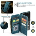 thumbnail image 4 of CaseMe Case for Samsung Galaxy S20 Ultra Wallet Case for Women Men, Fashion Durable PU Leather Magnetic Flip Lanyard Strap Wristlet Zipper Card Holder Wallet Phone Case for Galaxy S20 Ultra 6.9-inch, 4 of 11