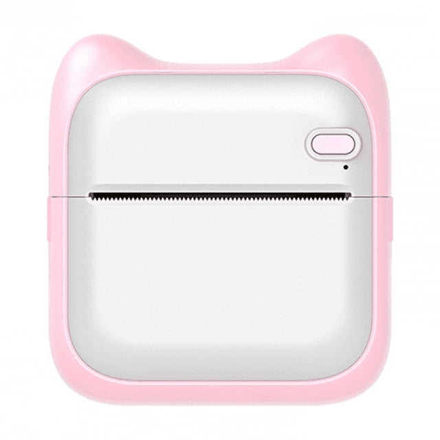 Mini Portable Thermal Printer BT Pocket Label Printer 57mm Printers 200dpi Support Photo Notes Errors Text Printing (Color : Pink)