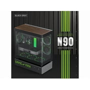 GAMEMAX GAMEMAX N90 Modular Dual-Chamber PC Case N90 BG Black 270° Panoramic Curved Glass Panel ATX Mid Tower case