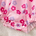 thumbnail image 4 of Zanarzt Infant Ruffle Romper Newborn Girl Clothes Romper Summer Outfits Infant Floral Short Sleeve Romper Jumpsuit Bodysuit Pink,0-3 Months, 4 of 6