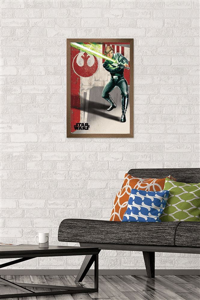 Star Wars: Return of the Jedi - Luke Wall Poster, 14.725" x 22.375", Framed