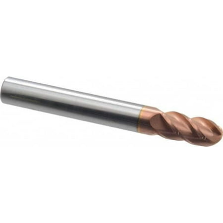 

Accupro 1/2 Diam 1 LOC 4 Flute Solid Carbide Ball End Mill TiCN Finish Single End 4 OAL 1/2 Shank Diam Spiral Flute