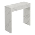 thumbnail image 4 of Convenience Concepts Northfield Table de Hall d'Entrée en Bois, Marbre Blanc, 4 of 8