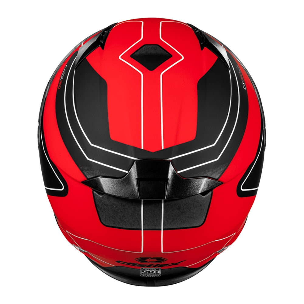 Castle X, 35-9118, Youth Full Face Helmet - Single Lens - DOT Approved - CX360 - Matte Red/Black - X-Large