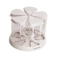 thumbnail image 1 of Lipstore Dry Food Storage Containers Grain Dispenser 360 degree Rotating Organizer Rice Dispenser for Beans Barley Peanut Cereal Countertop White Base, 1 of 8
