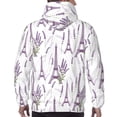 thumbnail image 7 of Pofeuu Lavender Flowers Print Mens Casual Hooded Collar Drawstring Hoodies Pullover Sweatshirts Casual Long Sleeve Shirts-X-Large, 7 of 7