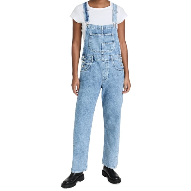 Overol Ziggy de Mezclilla Free People Azul Polvo Talle Grande