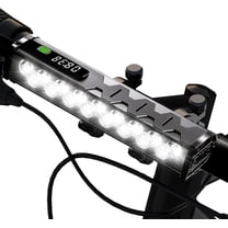 8000 Lumen Bike Light, 5 LEDs USB Rechargeable Bicycle Light, Super Bright Bike Lights for Night Riding, Bike Headlight with Power Bank Function and 4 Light Modes