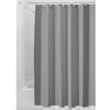 iDesign Waterproof Fabric Shower Curtain Liner, Standard 72" x 72", Gray