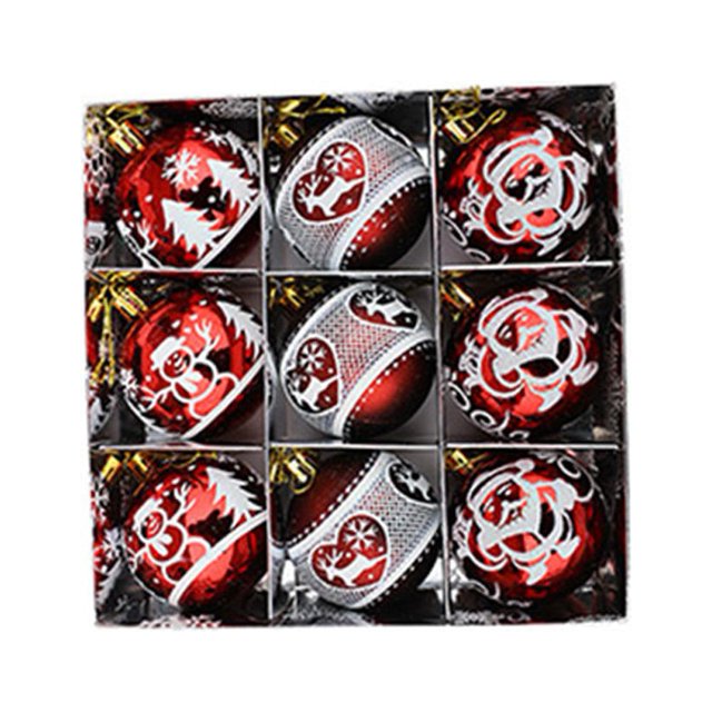 9Pcs Christmas Tree Balls Baubles Xmas Tree Hanging Ornament Home Party Decora Diy