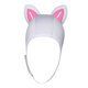 thumbnail image 3 of Gorro de buceo con orejas de gato, gorro de natación térmico de neopreno de 3 mm, gorro de surf para Blanco Rosa Línea Blanca, 3 of 9