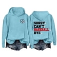 thumbnail image 4 of VISALY Hoodies Pullover Graphic Sweatshirts Women's Letterprinted Baseball Long Sleeved Hoodie Casual Sweaters Business Casual Sweaters Pullover for Women Light Blue 3Xl, 4 of 4