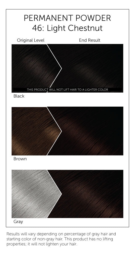 [ 6 PACK ] BIGEN - Permanent Powder Hair Color [ LIGHT CHESTNUT #46 ] 0.21 Oz. * BEAUTY TALK LA *