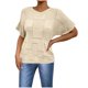 thumbnail image 1 of Blusas de Encaje de Manga Corta con Capucha de Cuello Redondo, 95% Poliéster 5% Spandex Camiseta Superior, 1 of 6