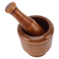 thumbnail image 4 of Garlic Grinder Bowl Jujube Wood Herb Crushing Bowl Multipurpose Spice Mixing Grinder for Household Restaurant, 4 of 5