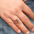 thumbnail image 5 of Gem Stone King 4.00 Ct Oval Brown Tiger Eye 18K Rose Gold Plated Silver Dad Father's Day Gift Men'sRing, 5 of 5