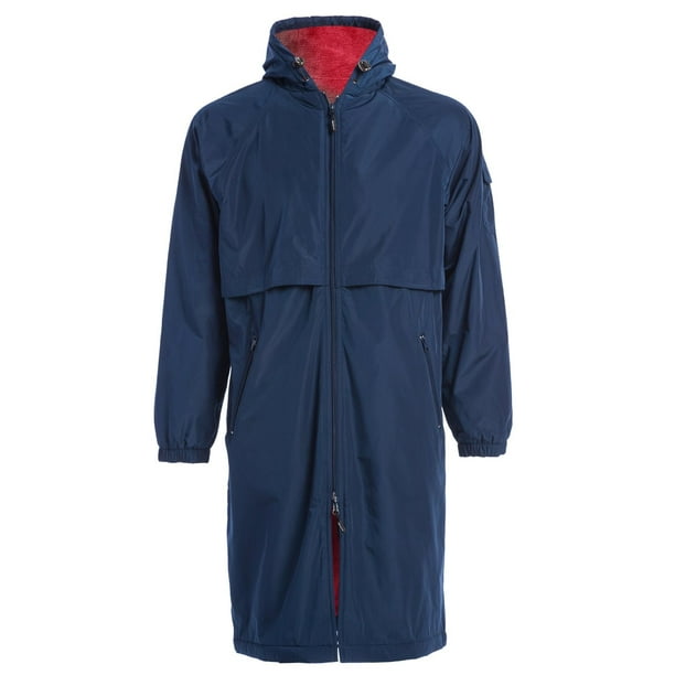 Sporti Comfort FleeceLined Swim Parka (Large, Navy Shell/Red Lining