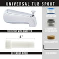 thumbnail image 3 of Westbrass E531DUS-26 Universal Fit 5-1/4" Diverter Tub Spout, Polished Chrome, 3 of 11