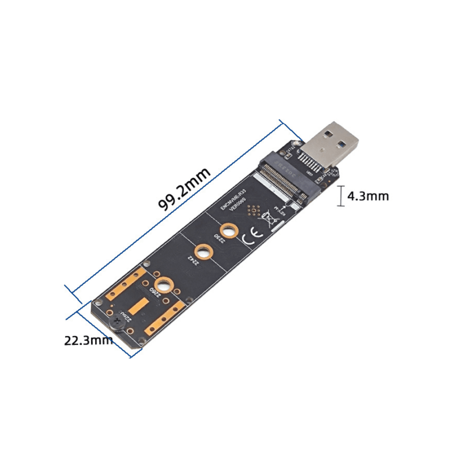 TAPDRA RTL9210 USB3.2 Gen 2 M.2 NVMe SSD Adapter High-Speed Data Backup, Plug and Play