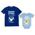 thumbnail image 1 of Matching Baby Shark Shirts for Daddy Baby Set for Father and Baby Outfits Gift Daddy Blue X-Large / Baby Aqua 6M (3-6M), 1 of 7