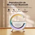 thumbnail image 5 of Lámpara de Mesa Blanca Kimhi Forma G con Bocina Bluetooth RGB Multicolor Cargador Inalámbrico para Celular BS-23, 5 of 5