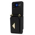 thumbnail image 2 of Nalacover Case for Samsung Galaxy Z Flip4, Crossbody Wallet Case with Card Slots Holder, PU Leather Lanyard Shoulder Strap Shockproof Purse Cover for Samsung Galaxy Z Flip4, Black, 2 of 10
