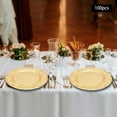 thumbnail image 6 of 100 Count Gold Round Charger Plates Set for Parties, Weddings & Events, 6 of 19