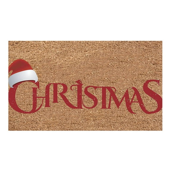 Oversized 20x31in Christmas Floor Mat, Heavy-Duty Non-Slip Doormat for High-Traffic Areas, Multi-Surface Scraper Rug, Easy Clean DesignMulticolour