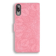 thumbnail image 5 of Galaxy A10e Case ONLY (NOT for A10), Allytech Slim Premium PU Leather Retro Mandala Embossed Slim Stand Folio Flip Cards Holder Shockproof Wallet Case Cover for Samsung Galaxy 10e, Pink, 5 of 13