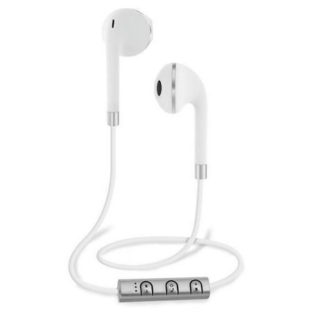 Sentry BT879 Deluxe Bluetooth Earbud with Inline Mic & Pouch  White