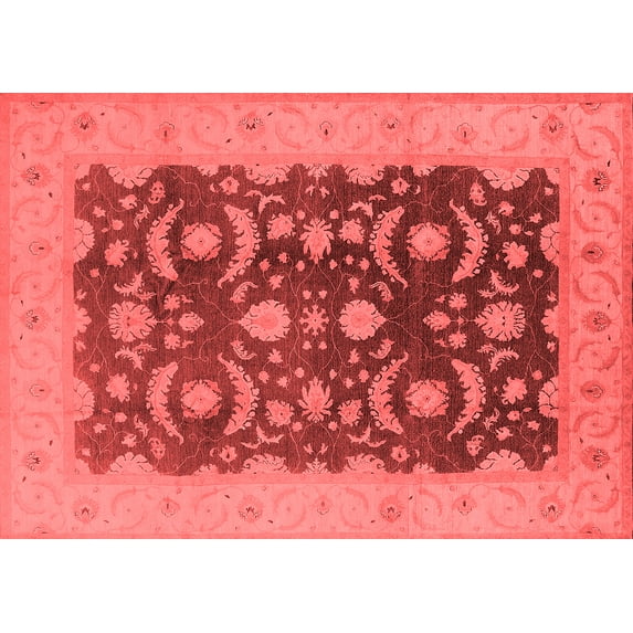 Ahgly Company Indoor Rectangle Oriental Red Traditional Area Rugs, 8' x 10'