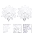 thumbnail image 3 of QJUHUNG 2Pcs Christmas Party Table Mats Creative Snowflake Shape Placemats (White), 3 of 6