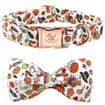 thumbnail image 1 of Elegant little tail Dog Collar with Bow - Fall Dog Collar Bow Thanksgiving Turkey Bow Girl Boy Pet Collar Soft Dog Bowtie Collar ShopWise Round, 1 of 12