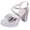 Silver, variant on Glitter Rhinestones Platform Dressy Sandals for Women Bride Wedding Sparkling Fashion Casual Leather Peep Toe Chunky Block High Heels Summer Dress Pumps Shoes Wine Size 7