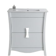 30-in. W Floor Mount White Vanity Set For 1 Hole Drilling