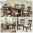 thumbnail image 5 of Tina's Home Farmhouse Dining Chairs Set of 4, Solid Wood Crossback Kitchen Chairs with Upholstered Seat Cushion, For Family Dining, 5 of 6