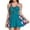 Blue, variant on ibiyuan Women's Plus Size Tankini Swimsuits 2 Piece Tankini with Pockets 2026 Tummy Control Bathing Suit Swimwear Floral Print 2 Piece Swimsuit for Women,Blue