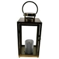 thumbnail image 1 of S4O 13" Metal and Glass Tabletop Centerpiece Lantern with Flame-Less Candle Bronze Q=4, 1 of 5