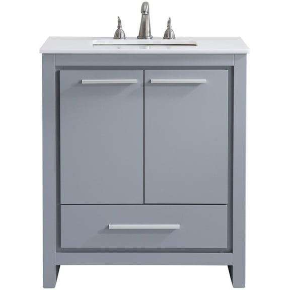 Elegant Lighting Vf-1028-Vw Filipo 30" Free Standing Single Basin Vanity Set - Grey