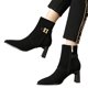 thumbnail image 2 of NECHOLOGY Botas Mujer Adulto Femenino Zapatos Botines de mujer Mujeres Damas Vintage Tobillo Punta estrecha Casual Solo Zapatos Botas (Black, 7.50), 2 of 7