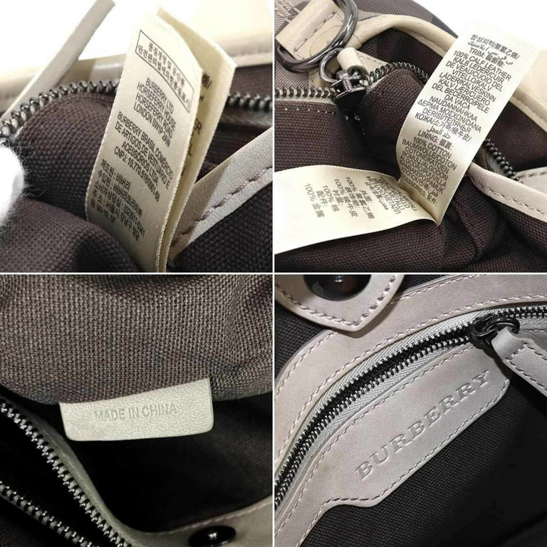 Authenticated Used Burberry BURBERRY smoked check 2way hand shoulder bag  PVC leather beige brown 3690429 Hand Shoulder Bag 