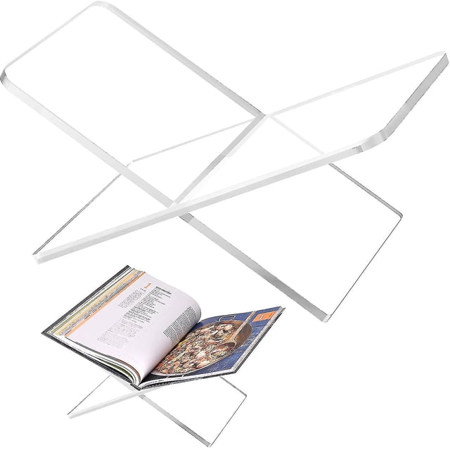Soporte para libros de acrílico transparente, soporte de lectura de libros grande abierto para libros de cocina, revistas, libros de texto, caballete en mesa y cocina (hy)