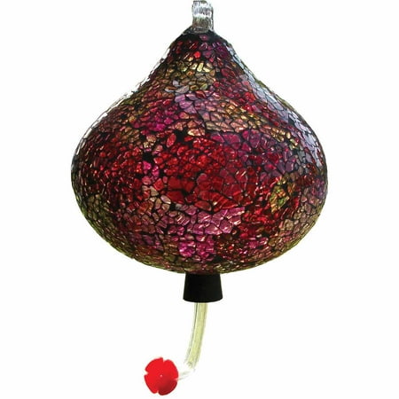 World Source Partners BA05727 Purple Mosaic Teardrop Hummingbird Feeder