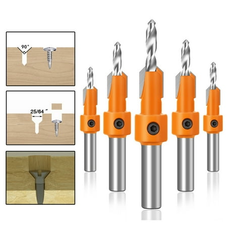

BAETEUY 8mm Durable Alloy Carbon Steel Woodworking Countersunk Screw Step Drill Tool